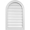 Ekena Millwork Round Top Surface Mount PVC Gable Vent: Functional, w/ 2"W x 1-1/2"P Brickmould Frame, 18"W x 28"H GVPRT18X2802SF - alternate 1